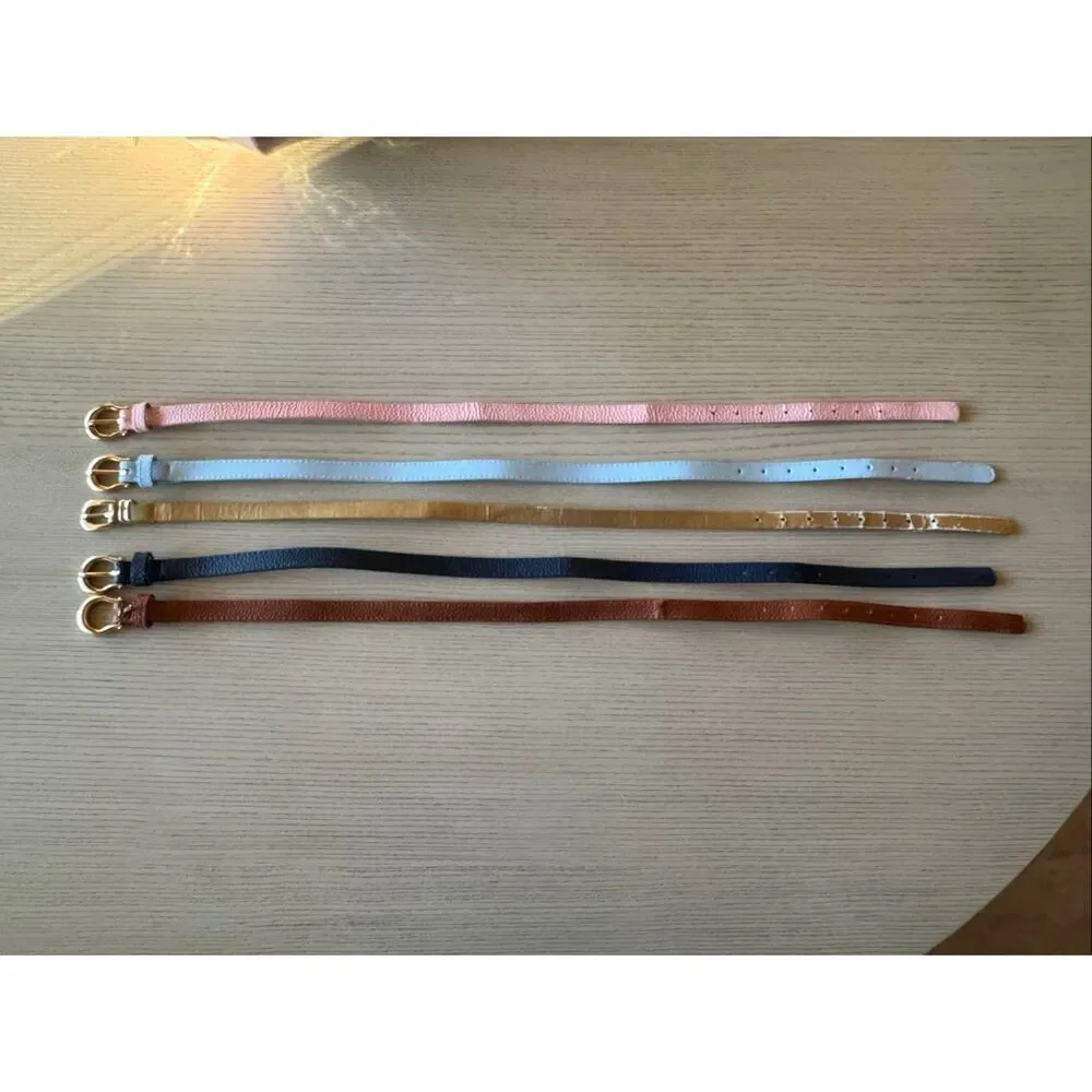 Lacey Lane little girls XS 4-6 year belt bundle pastel pink yellow navy blue gol